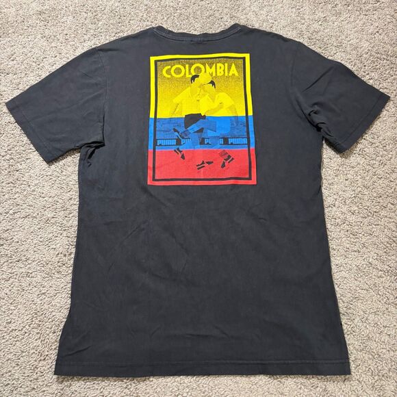 Vintage Puma Colombia Soccer T-Shirt Mens Large Graphic Print Football Y2K Tee - Picture 1 of 8